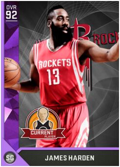 nba 2k17 myteam rating 91 james harden