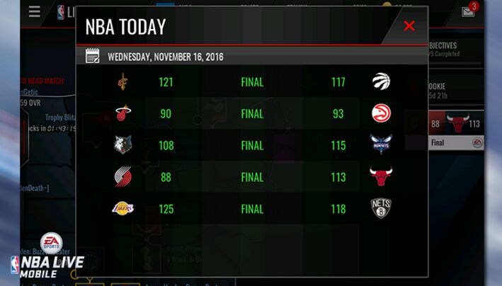 nba live mobile nba sccores