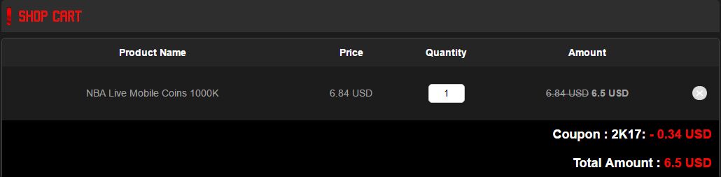 nba live mobile coins online store shop cart