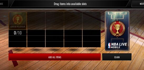 nba live mobile list lvl items