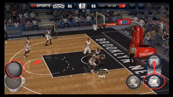 nba live mobile dunk