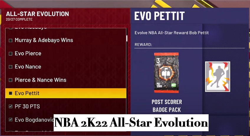 2k22 all star evolution