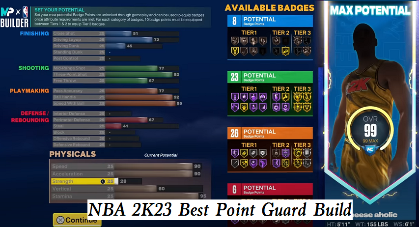 2k23 best point guard build