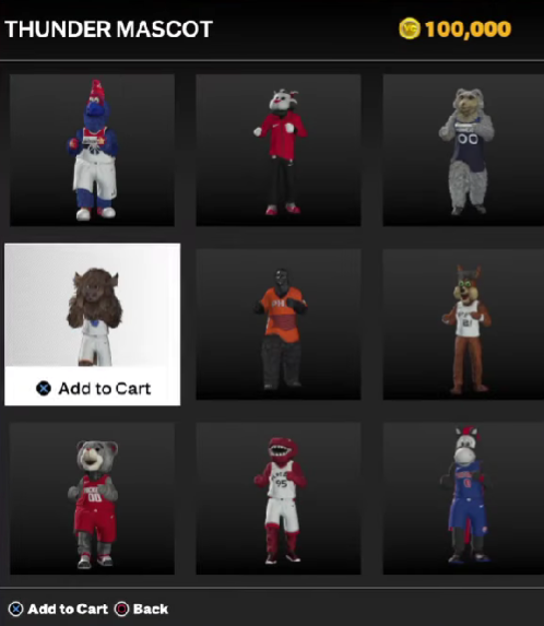 nba 2k23 mascots